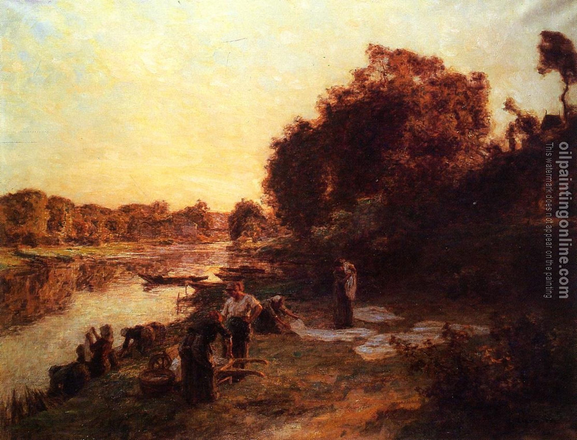 Lhermitte, Leon Augustin - Washerwomen by the Banks of the Marne